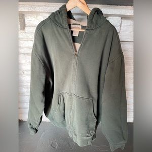 LL Bean Katahdin Iron Works full-zip, hooded sweatshirt, Sherpa lined